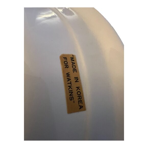 Vtg 1989 WATKINS Country Kids "Snow Magic" Ceramic Recipe Pie Plate 10.75" D - Picture 15 of 16